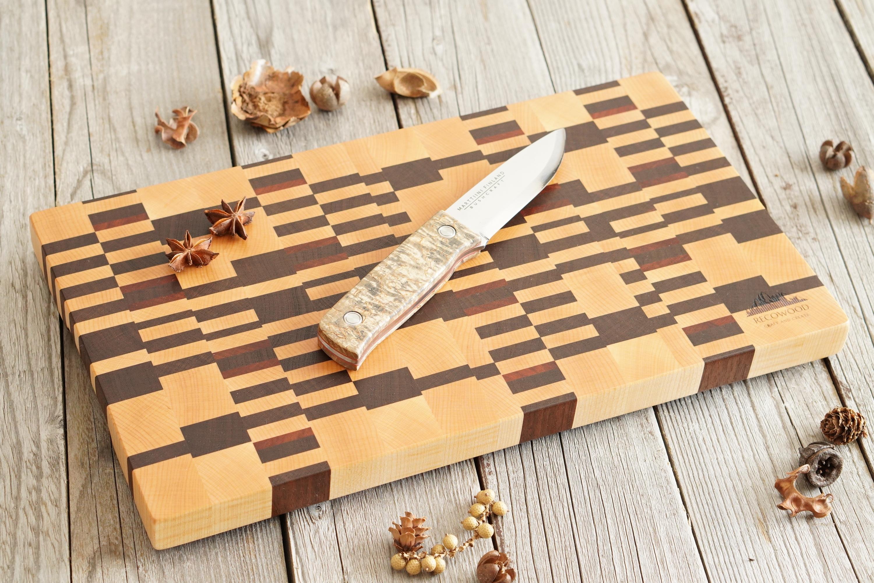 Cutting Board】エンドグレイン｜Maple,Walnut,Padouk [C862] – RECOWOOD