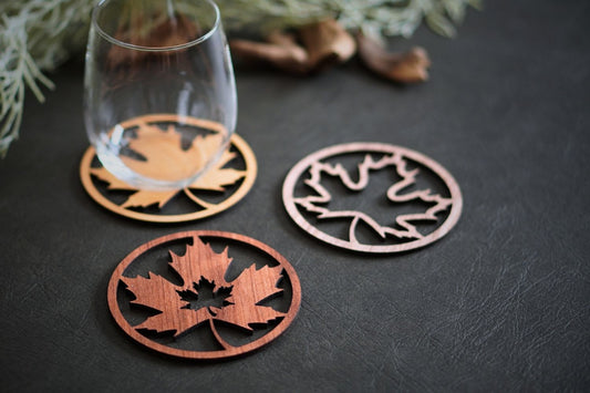 【Coaster】Maple Leaf Coaster – Available in 3 Styles & 3 Colors