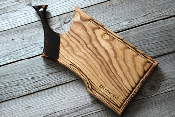 【Cutting Board】持ち手付き｜Burned Ash　[C6656]