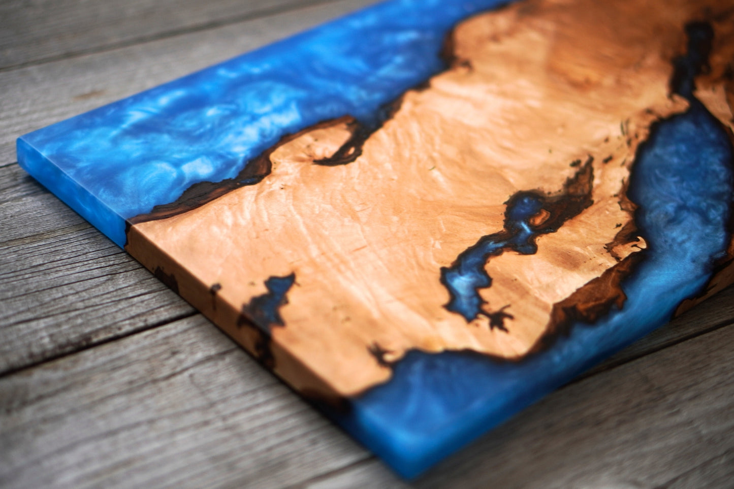 [Cutting Board] River Resin｜Japanese Maple [C7002]