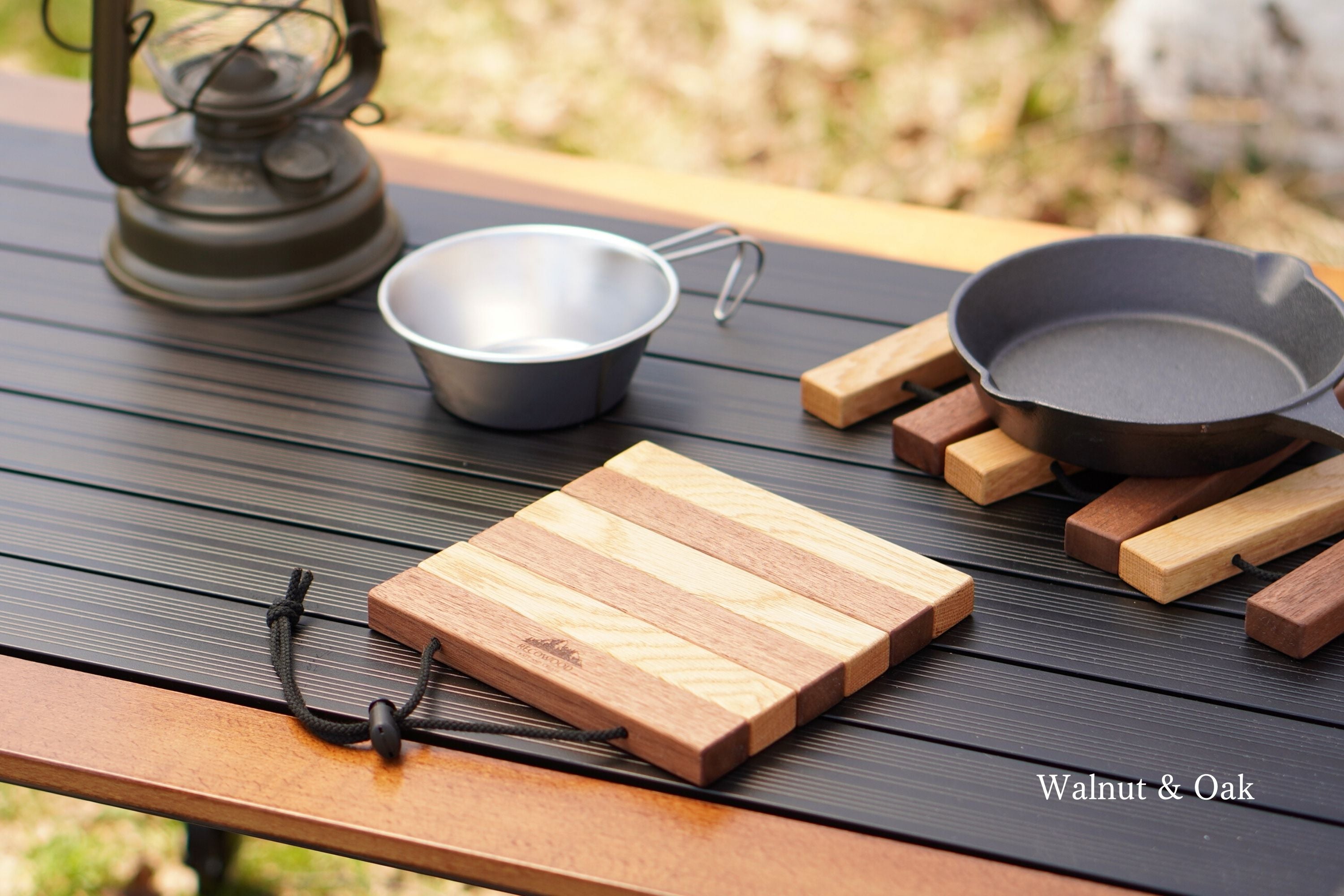 レジン ウォールナット 鍋敷き 木製 - 食器