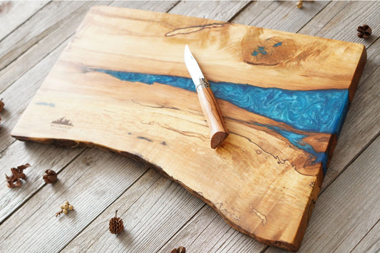 【Cutting Board】Resin｜Spalted Horse chestnut　[C725]