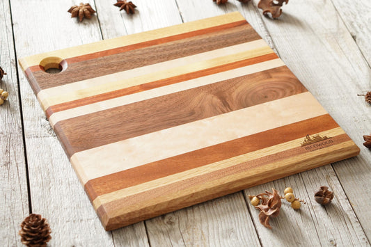 【Wooden Tray】Stripe｜6 pieces wood　[C784]