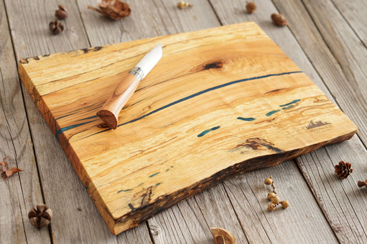 【Cutting Board】Resin｜Spolted Maple　[C322]