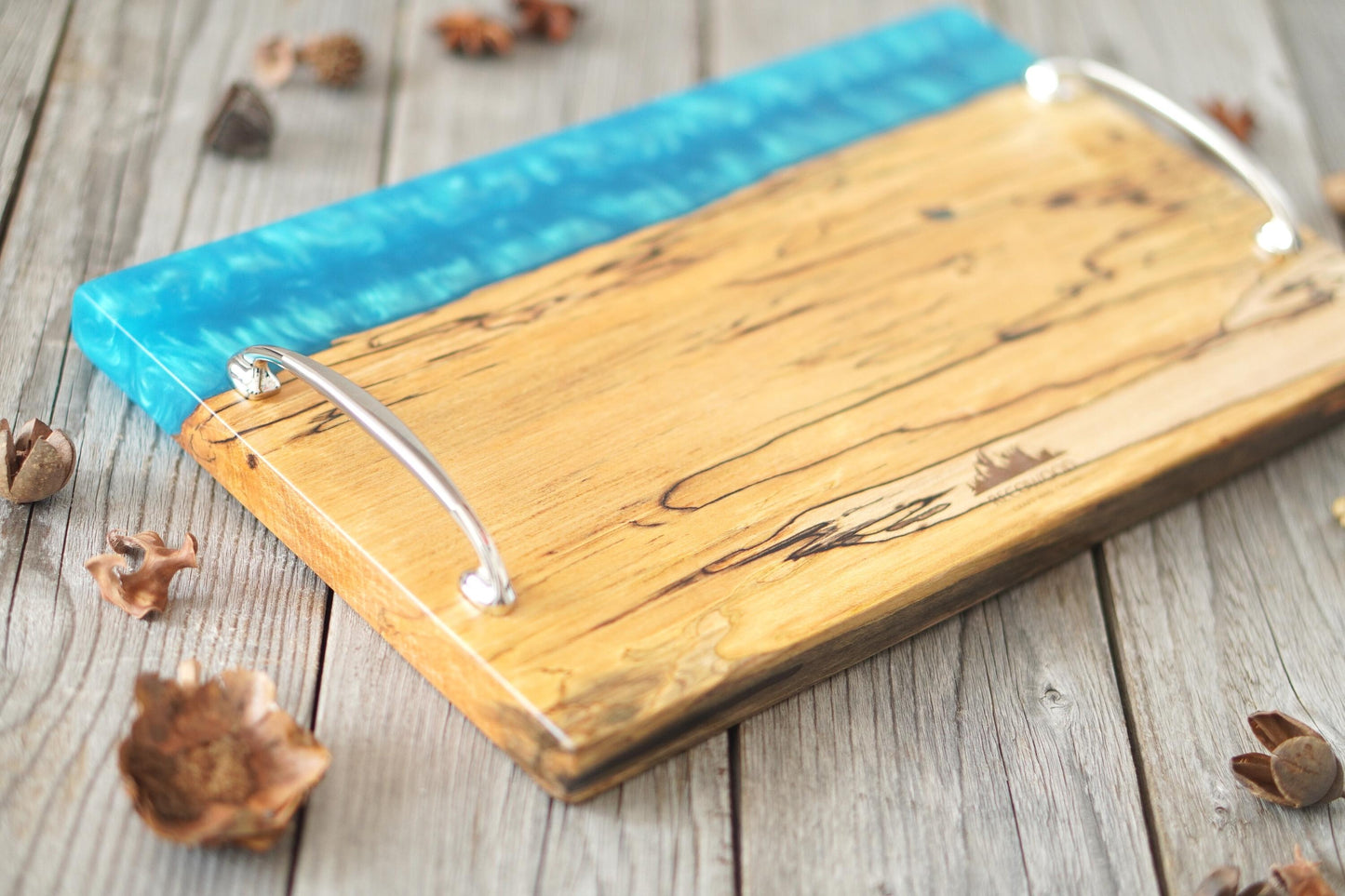 【Wooden Tray】レジン｜Spalted Maple　[W806]