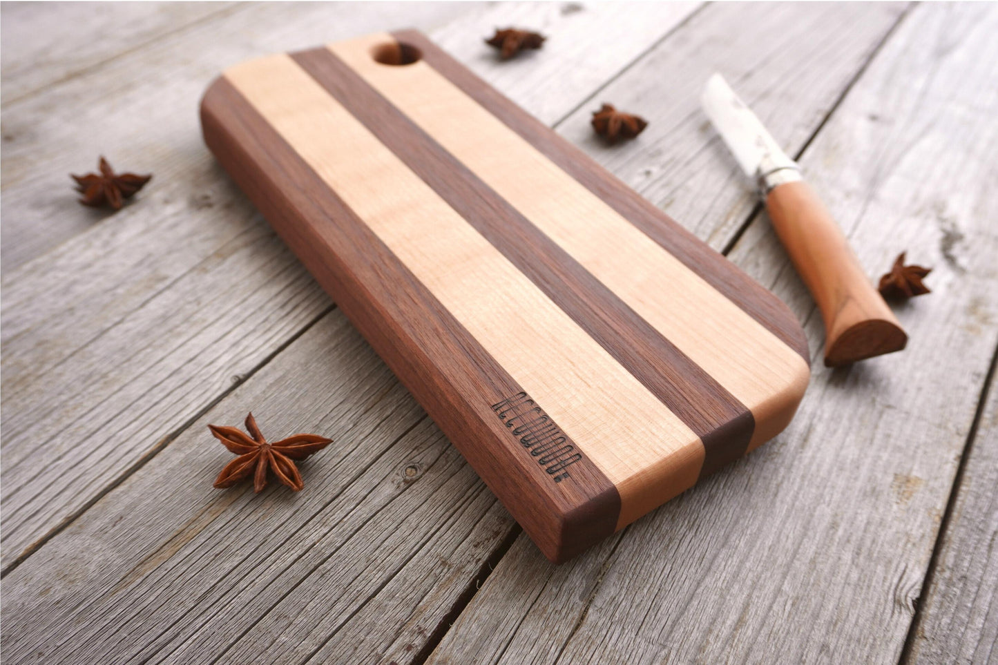 [Cutting Board] Stripe ｜ Walnut & Japanese Maple [C531 ~ 532]